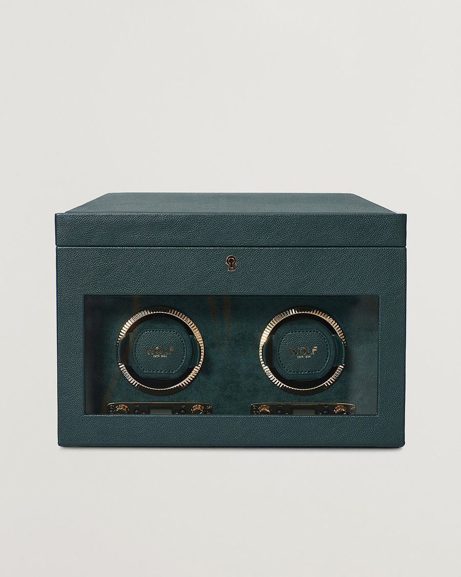 Heren | WOLF British Racing Green Double Watch Winder | WOLF | British Racing Green Double Watch Winder