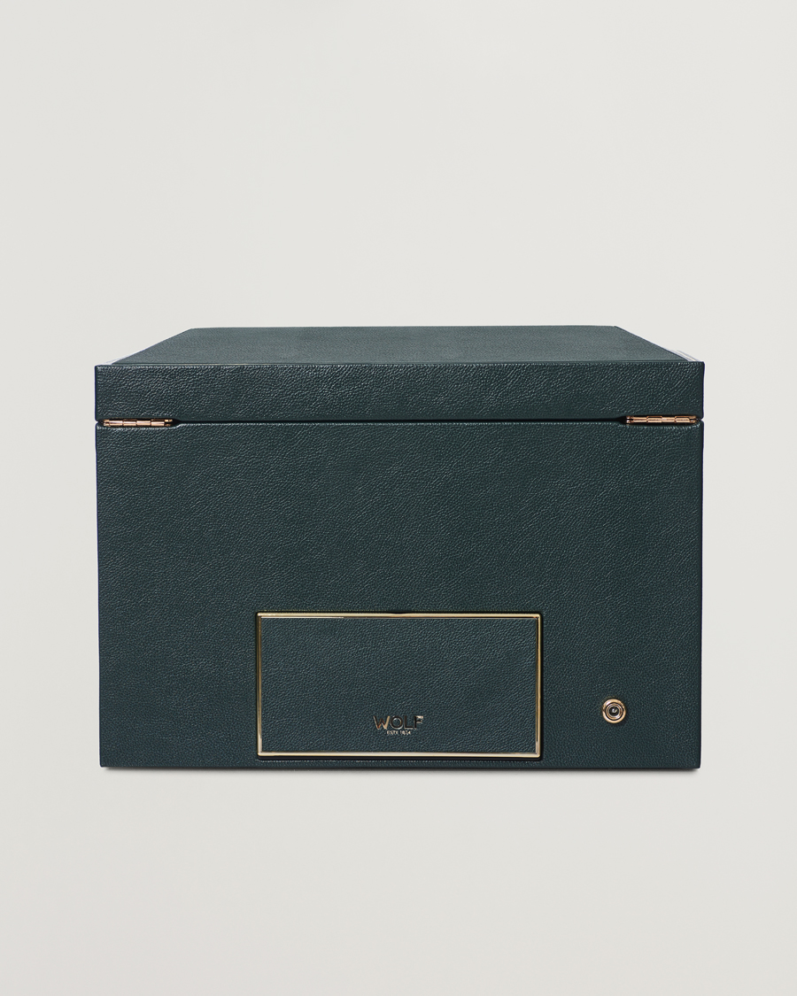 Heren | WOLF British Racing Green Double Watch Winder | WOLF | British Racing Green Double Watch Winder