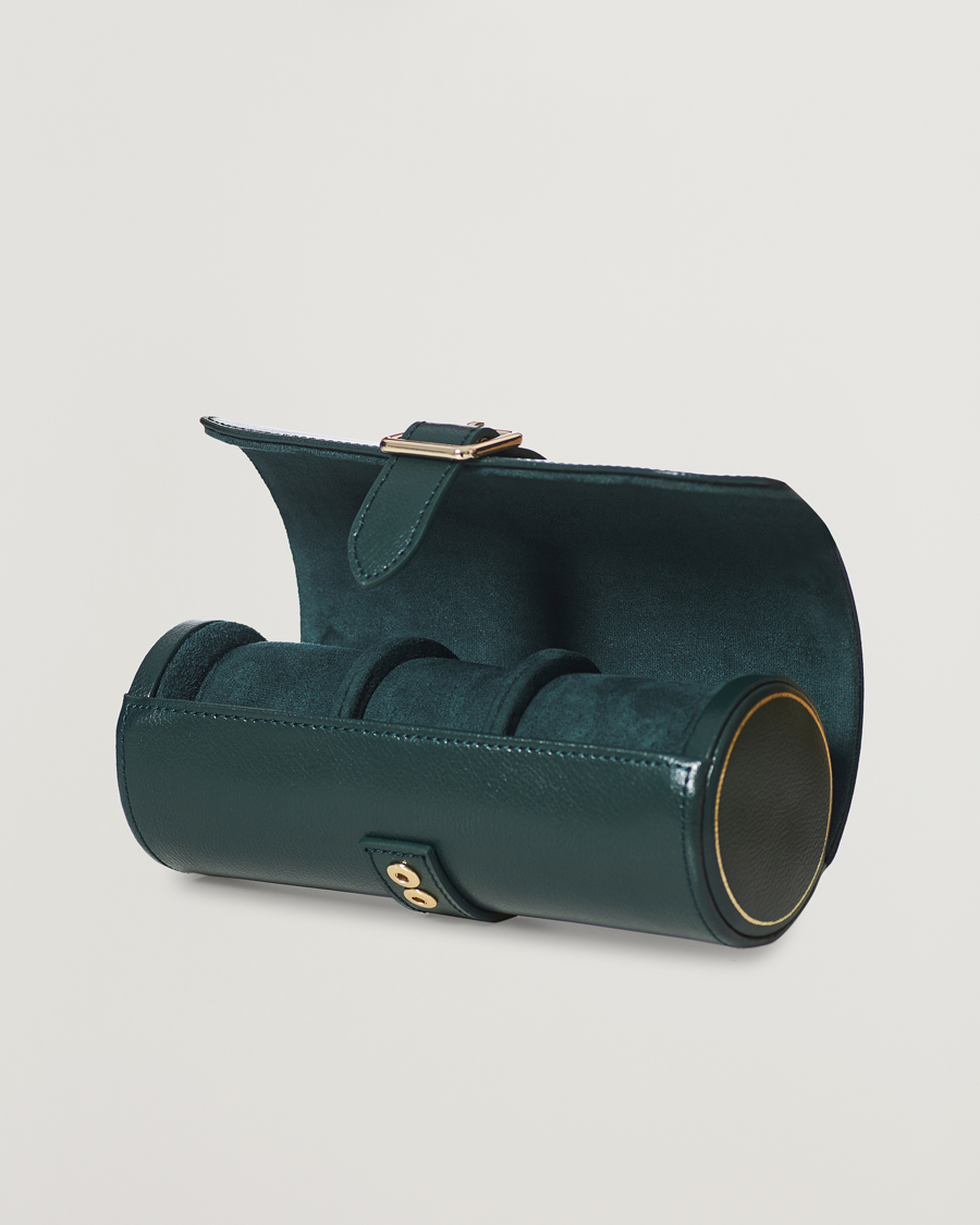 Heren | WOLF | WOLF | British Racing Green Triple Watch Roll