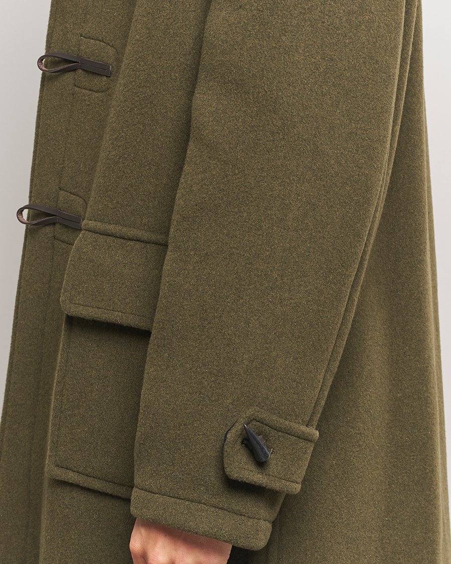 Heren | Jassen | Gloverall | Morris Duffle Coat Loden Green/Check