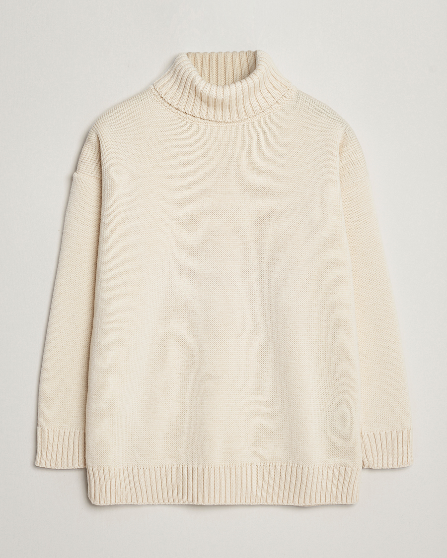 Heren | Truien | Gloverall | Submariner Chunky Wool Rollneck Ecru