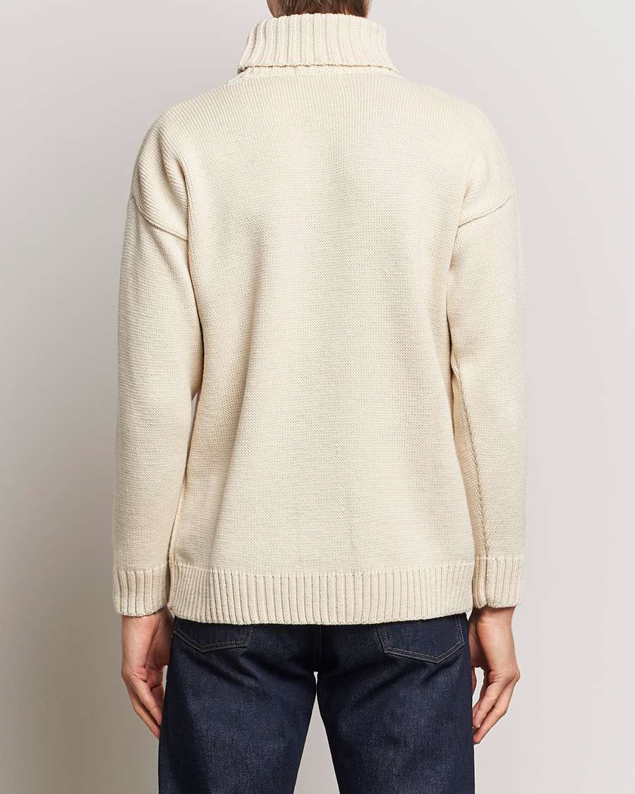 Heren | Truien | Gloverall | Submariner Chunky Wool Rollneck Ecru