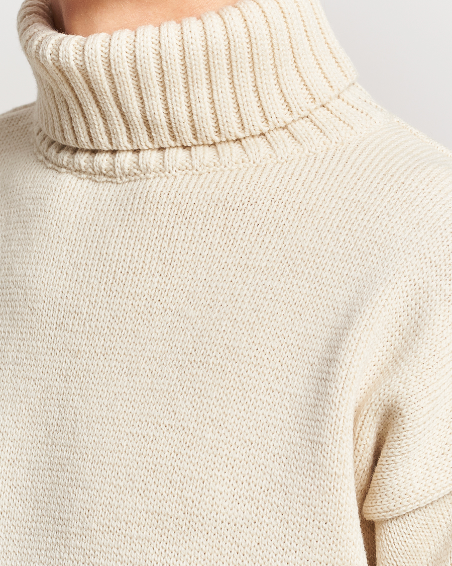 Heren | Truien | Gloverall | Submariner Chunky Wool Rollneck Ecru