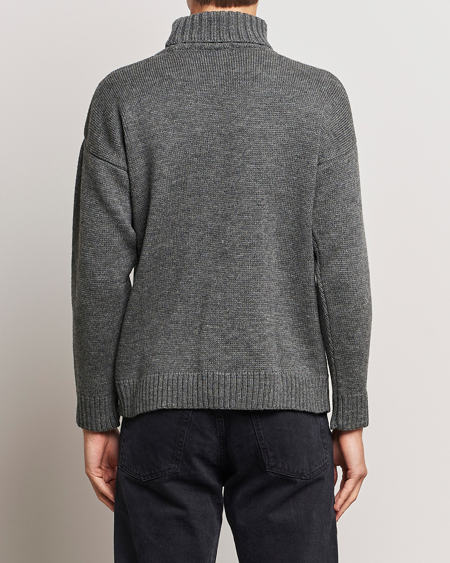 Heren | Truien | Gloverall | Submariner Chunky Wool Rollneck Grey