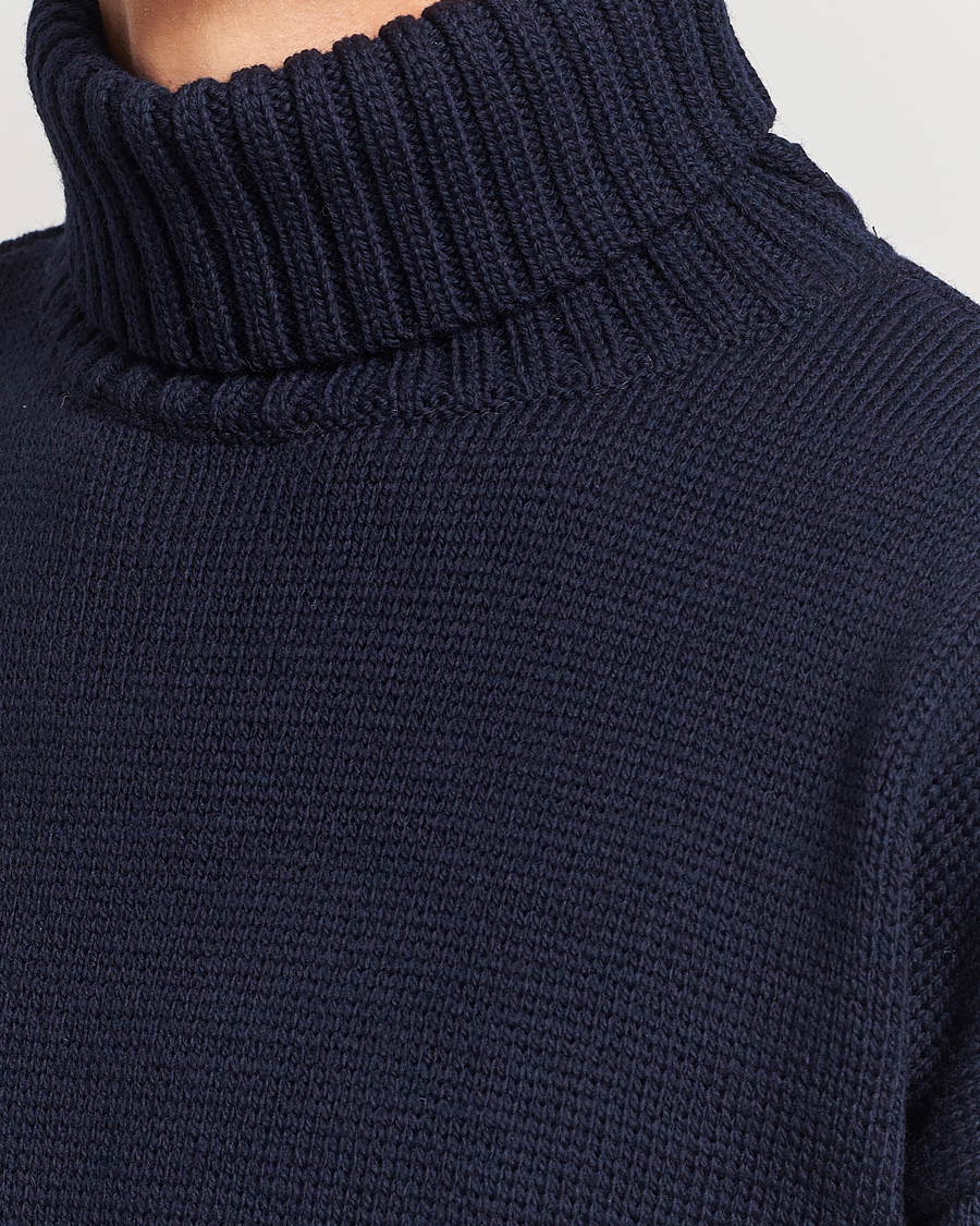 Heren | Truien | Gloverall | Submariner Chunky Wool Rollneck Navy