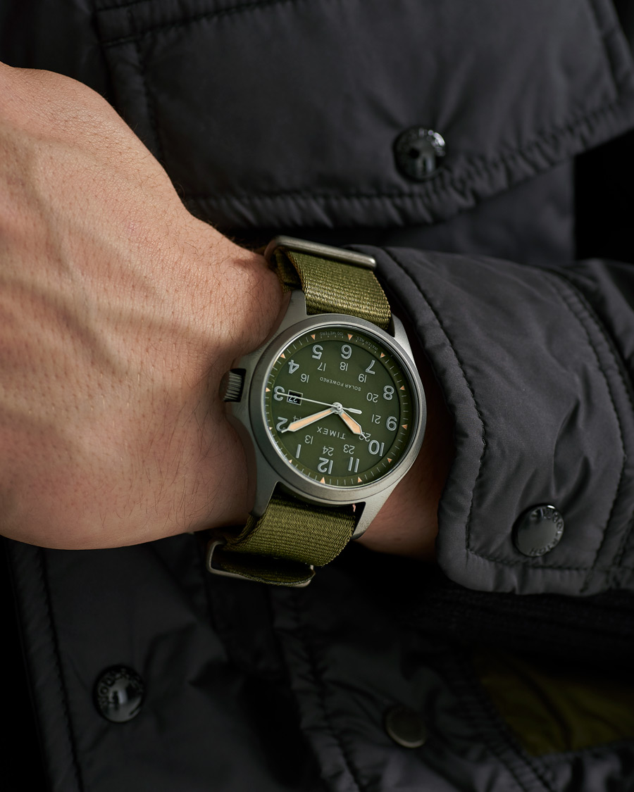 Heren | Stoffen band | Timex | Field Post Solar Watch 41mm Green Dial