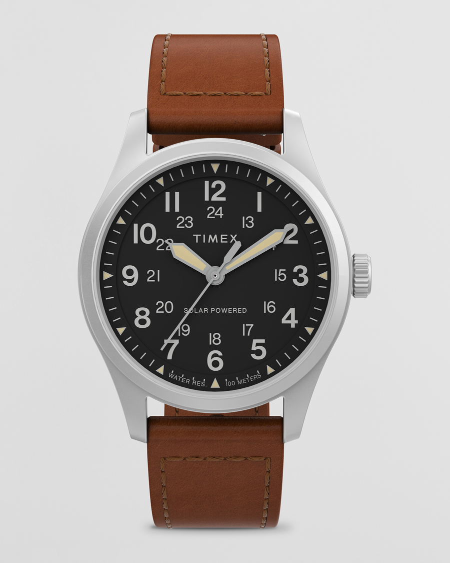 Heren | Timex Field Post Solar Watch 36mm Brown/Black | Timex | Field Post Solar Watch 36mm Brown/Black