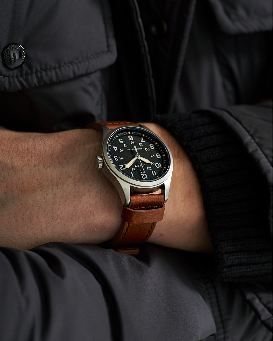 Heren | Timex Field Post Solar Watch 36mm Brown/Black | Timex | Field Post Solar Watch 36mm Brown/Black