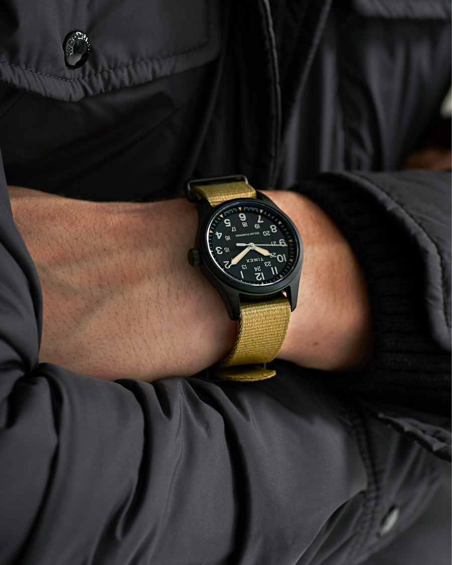 Heren | Timex Field Post Solar Watch 36mm Green/Black | Timex | Field Post Solar Watch 36mm Green/Black
