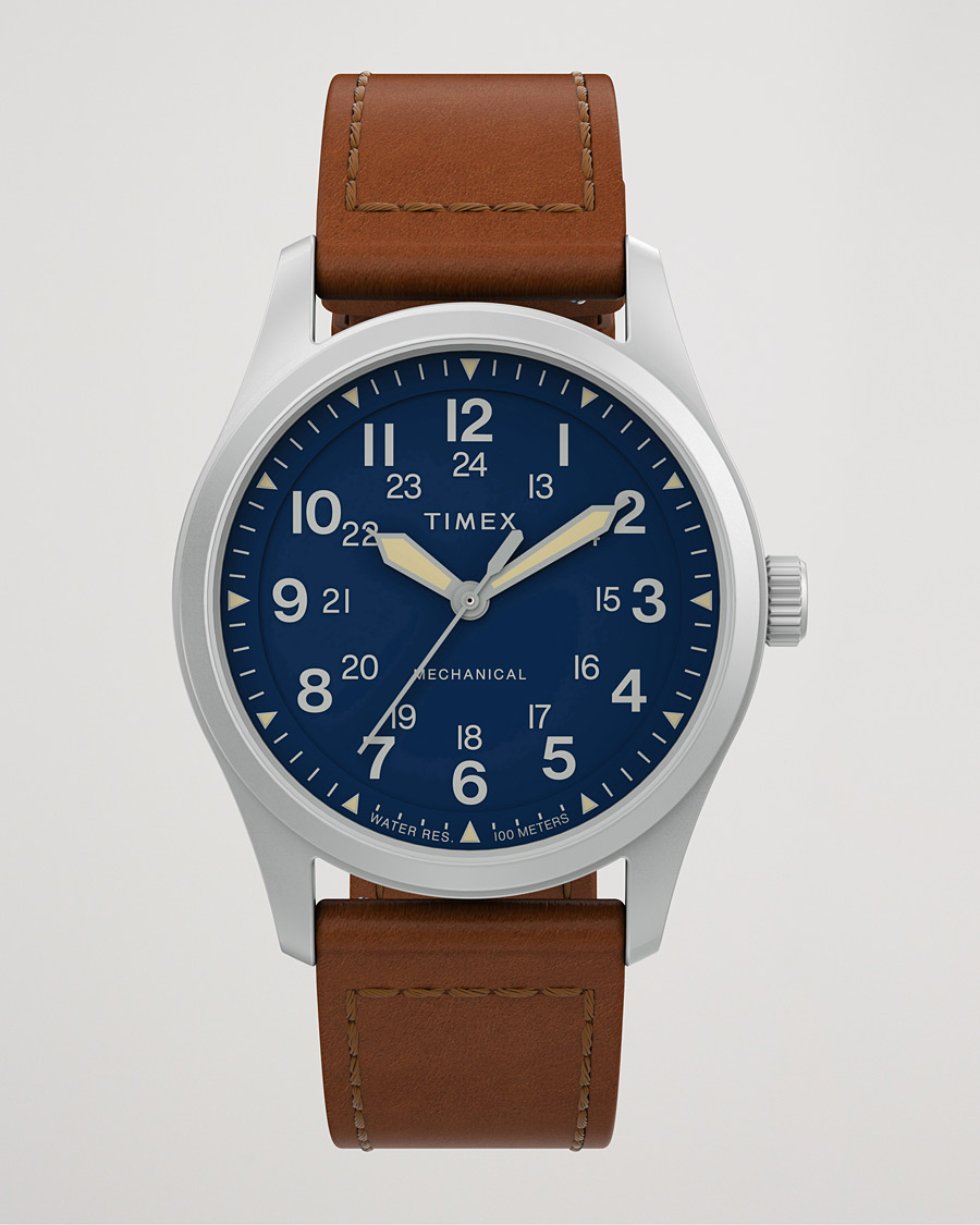 Heren | Timex Field Post Mechanical Watch 38mm Blue Dial | Timex | Field Post Mechanical Watch 38mm Blue Dial