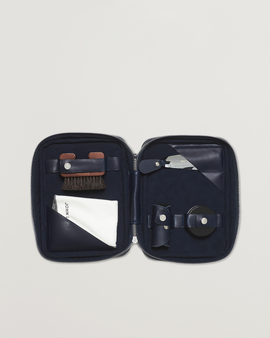 Heren | Schoenverzorging | John Lobb | Shoe Care Travel Case Navy