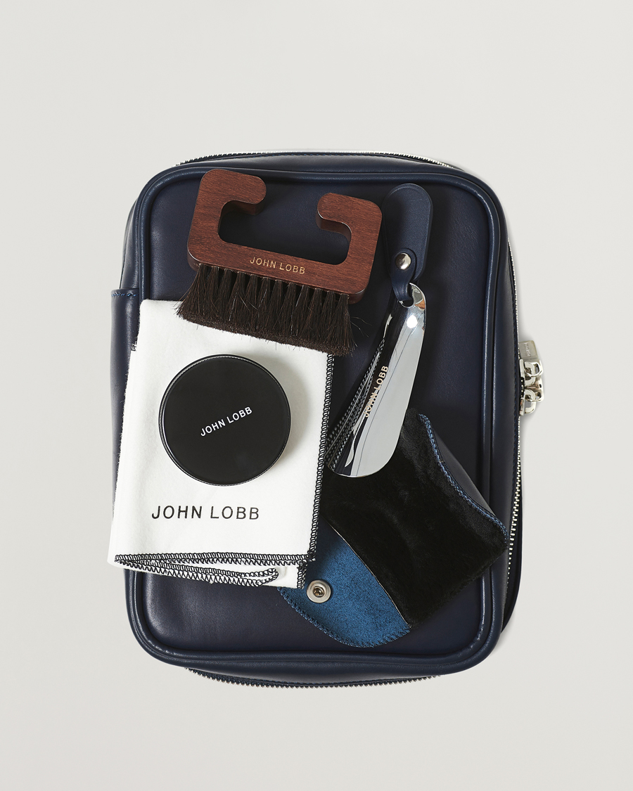Heren | Schoenverzorging | John Lobb | Shoe Care Travel Case Navy