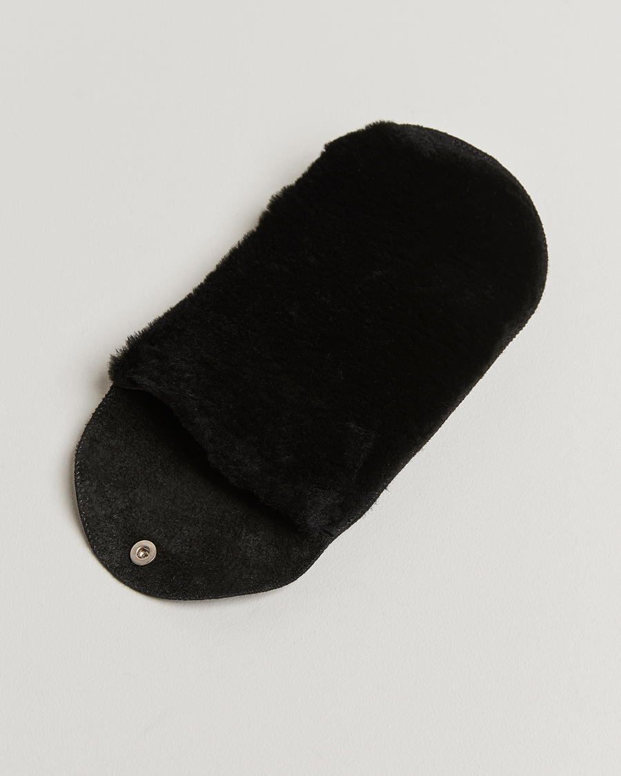 Heren | John Lobb Grain Leather Buffing Glove Black Fur | John Lobb | Grain Leather Buffing Glove Black Fur