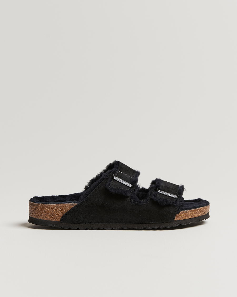 Heren | | BIRKENSTOCK | Arizona Shearling Classic Footbed Black Suede