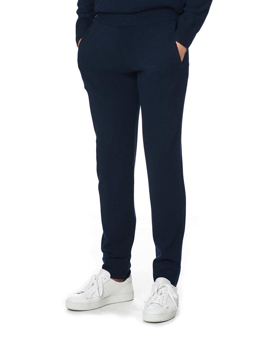Heren | Broeken | People's Republic of Cashmere | Cashmere Sweatpants Navy