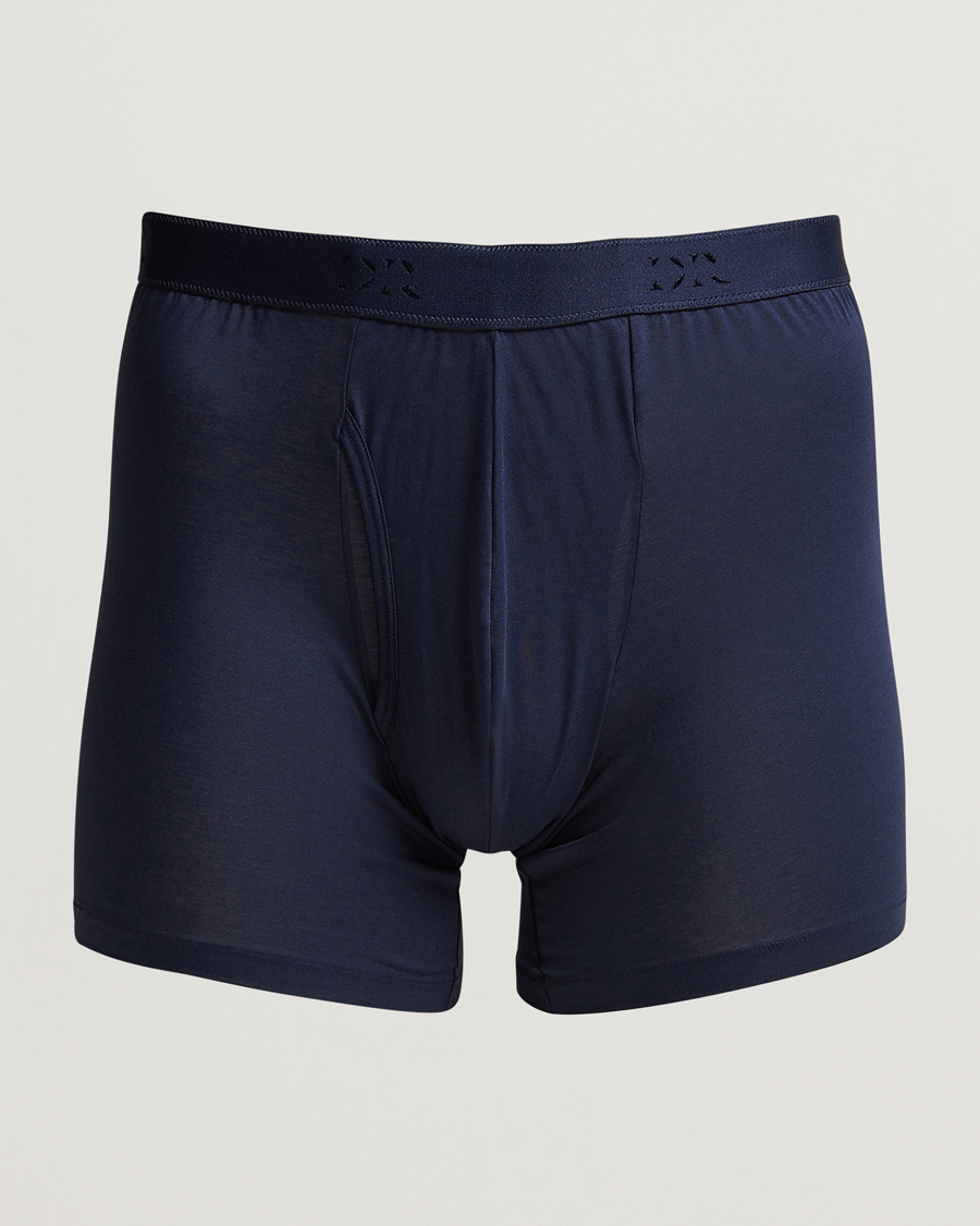 Heren | Ondergoed | Derek Rose | Pima Cotton Stretch Trunk Navy