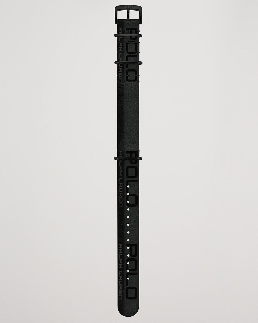 Heren | Polo Ralph Lauren Leather Sporting Strap Black/Grey | Polo Ralph Lauren | Leather Sporting Strap Black/Grey