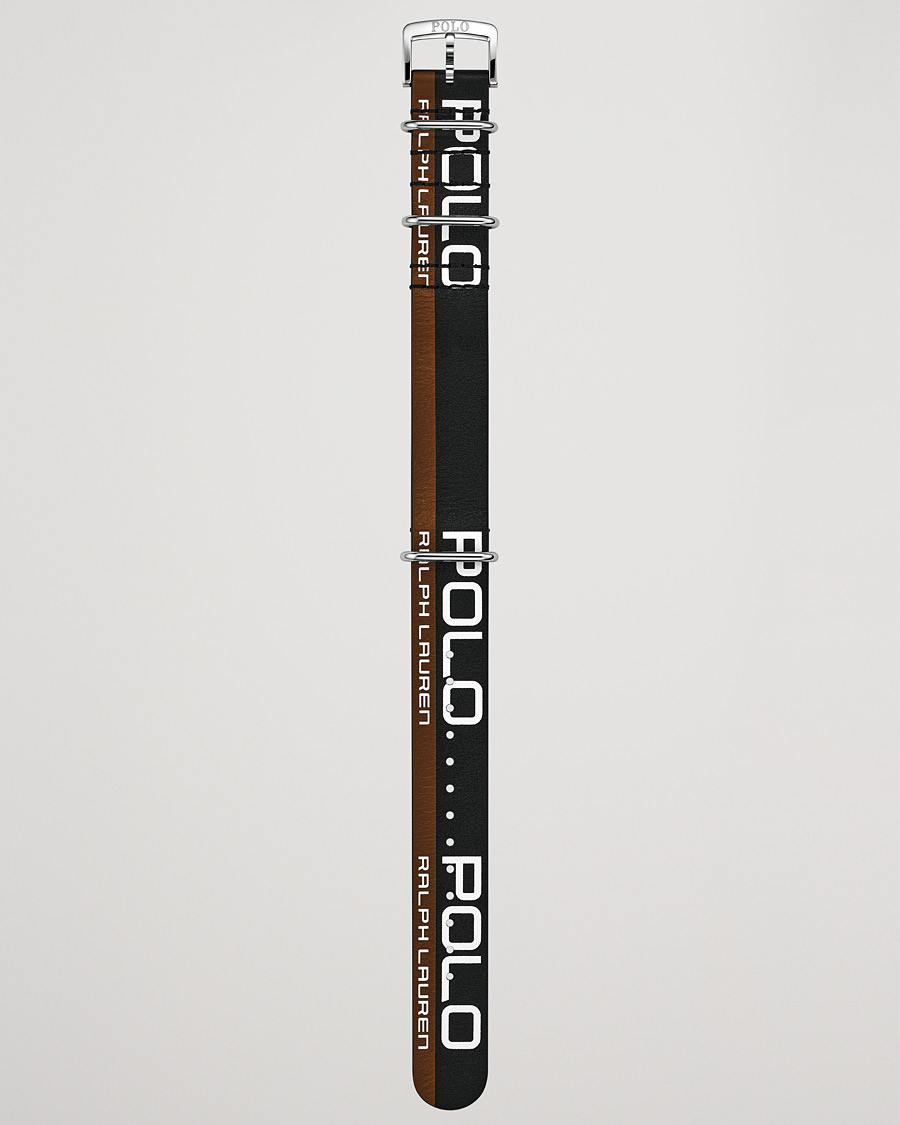 Heren | Polo Ralph Lauren Leather Sporting Strap Black/Brown | Polo Ralph Lauren | Leather Sporting Strap Black/Brown