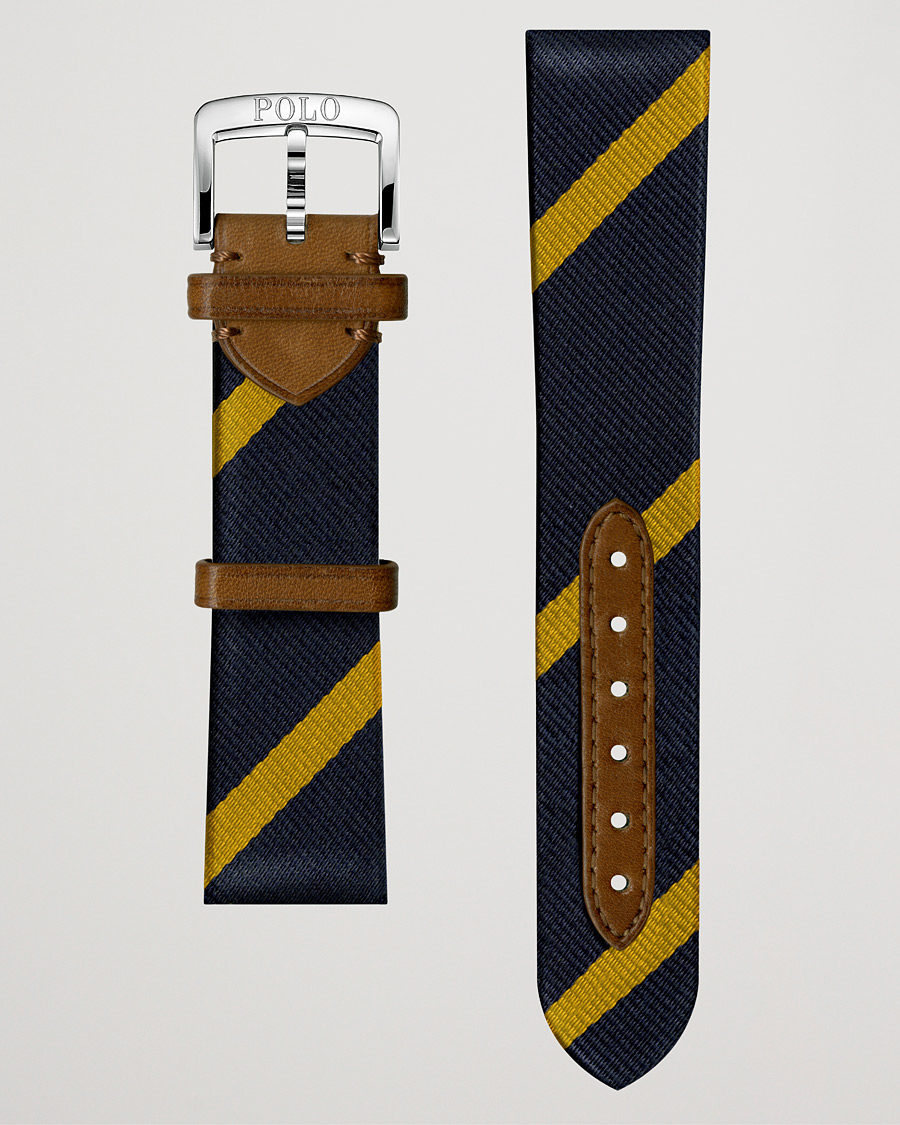 Heren | Polo Ralph Lauren Sporting Silk Strap Navy/Gold | Polo Ralph Lauren | Sporting Silk Strap Navy/Gold