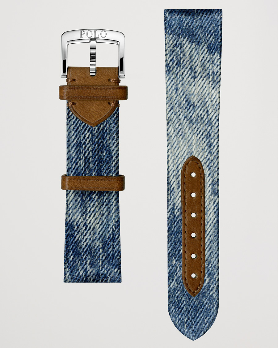 Heren | Horlogebandjes | Polo Ralph Lauren | Sporting Denim Strap Blue