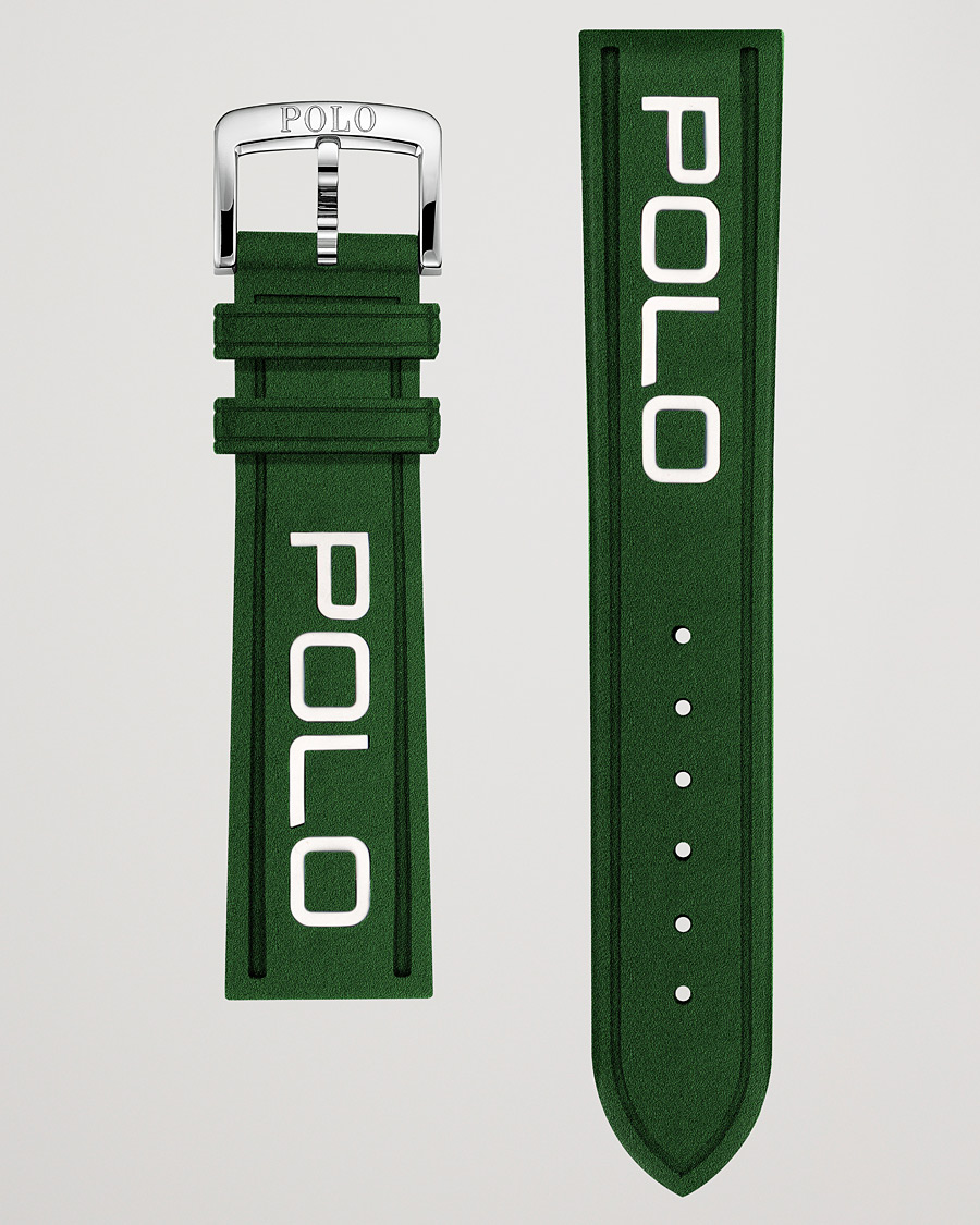 Heren | Polo Ralph Lauren Sporting Rubber Strap Green/White | Polo Ralph Lauren | Sporting Rubber Strap Green/White