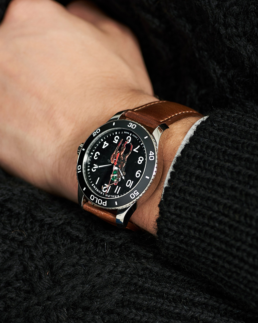 Heren | Polo Ralph Lauren 42mm Automatic Pony Player Black Dial | Polo Ralph Lauren | 42mm Automatic Pony Player Black Dial