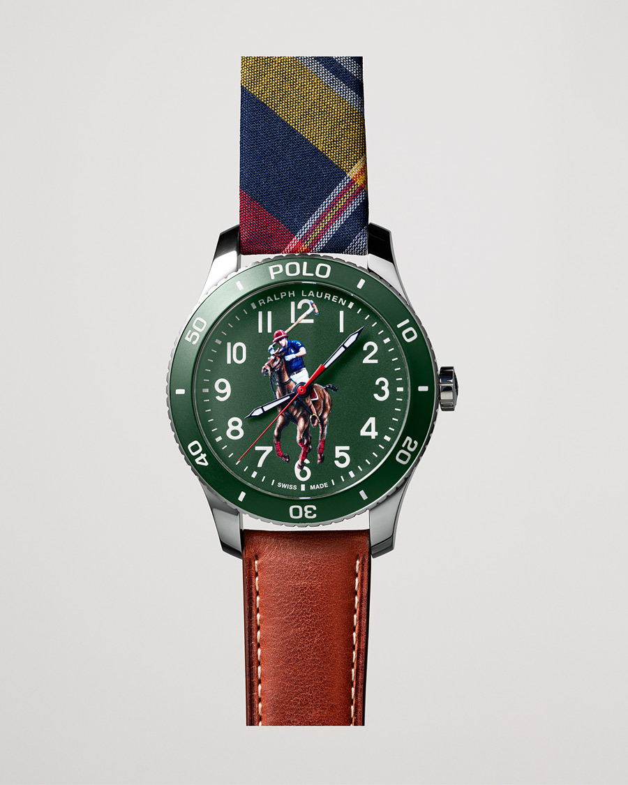 Heren | Polo Ralph Lauren 42mm Automatic Pony Player Green Dial | Polo Ralph Lauren | 42mm Automatic Pony Player Green Dial