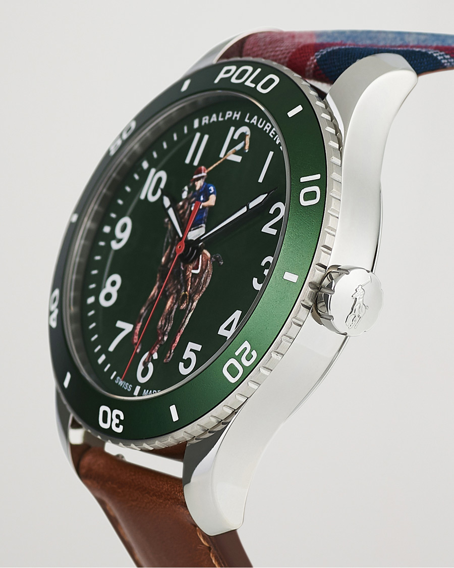 Heren | Polo Ralph Lauren 42mm Automatic Pony Player Green Dial | Polo Ralph Lauren | 42mm Automatic Pony Player Green Dial