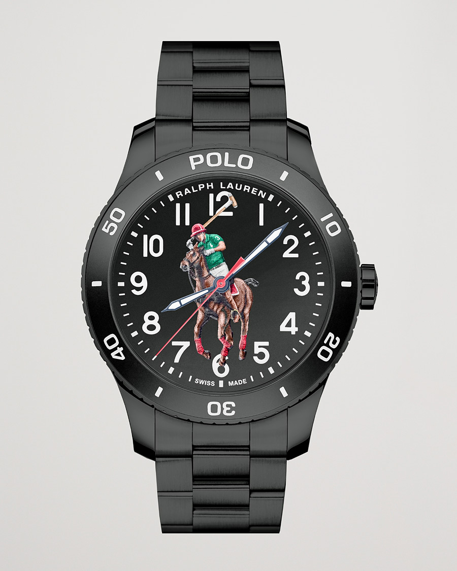 Heren | Polo Ralph Lauren 42mm Automatic Pony Player Black Dial | Polo Ralph Lauren | 42mm Automatic Pony Player Black Dial