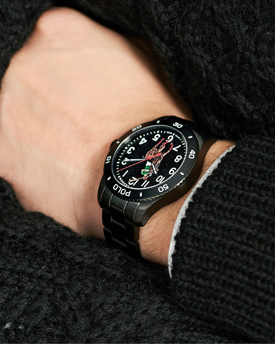 Heren | Polo Ralph Lauren 42mm Automatic Pony Player Black Dial | Polo Ralph Lauren | 42mm Automatic Pony Player Black Dial