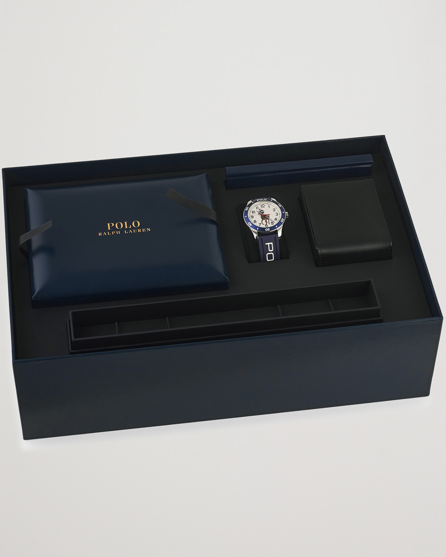 Heren | Polo Ralph Lauren 42mm Automatic Pony Player White Dial/Blue Bezel | Polo Ralph Lauren | 42mm Automatic Pony Player White Dial/Blue Bezel