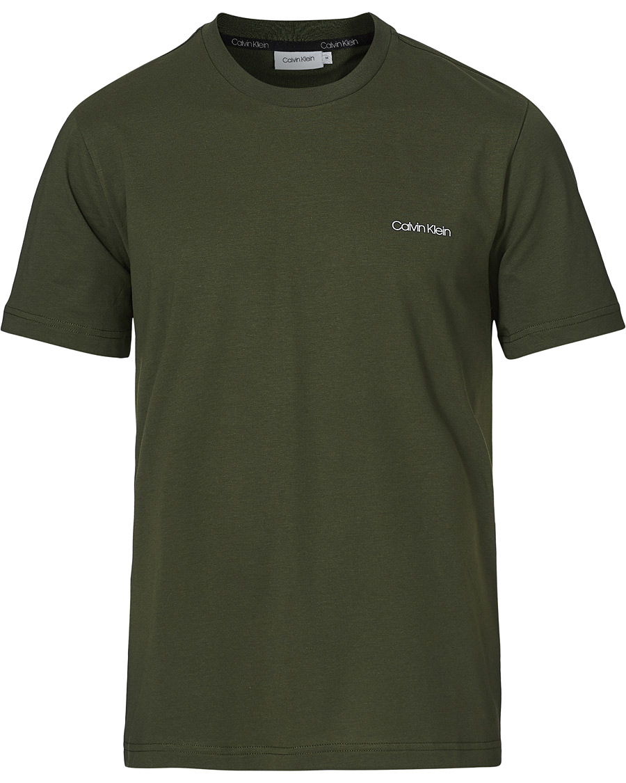 Heren | T-shirts | Calvin Klein | Chest Logo Crew Neck Tee Dark Olive