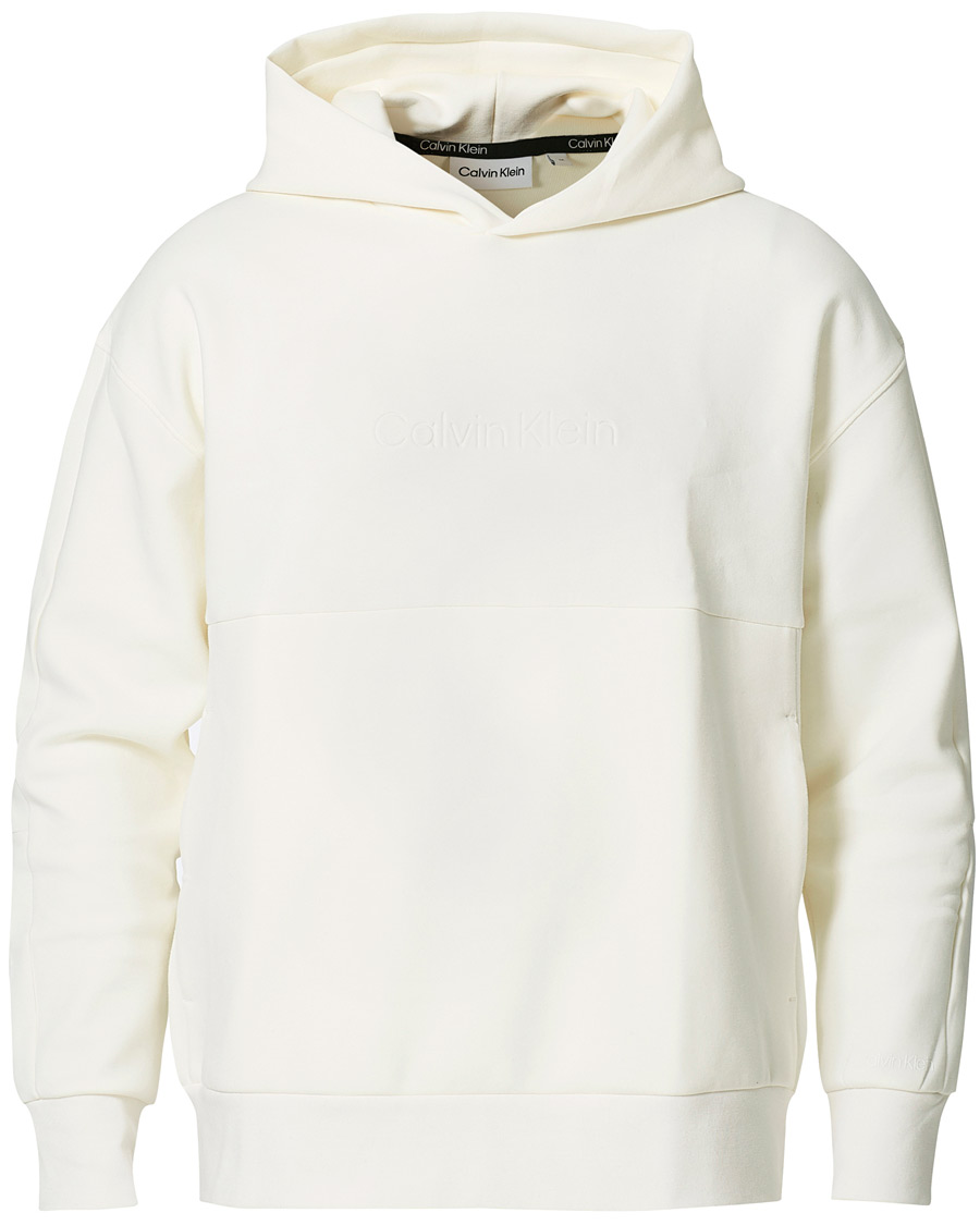 Heren | Truien | Calvin Klein | Comfort Debossed Logo Hoodie White