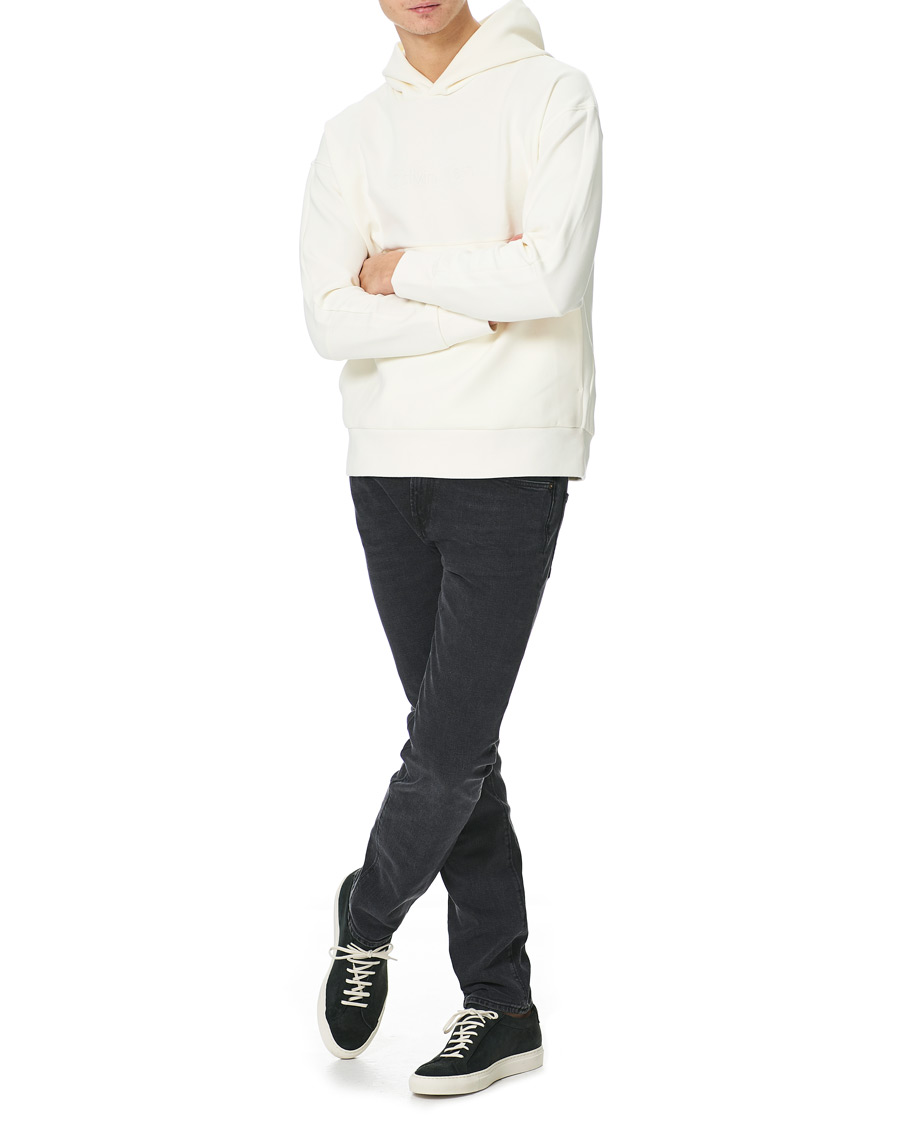 Heren | Truien | Calvin Klein | Comfort Debossed Logo Hoodie White