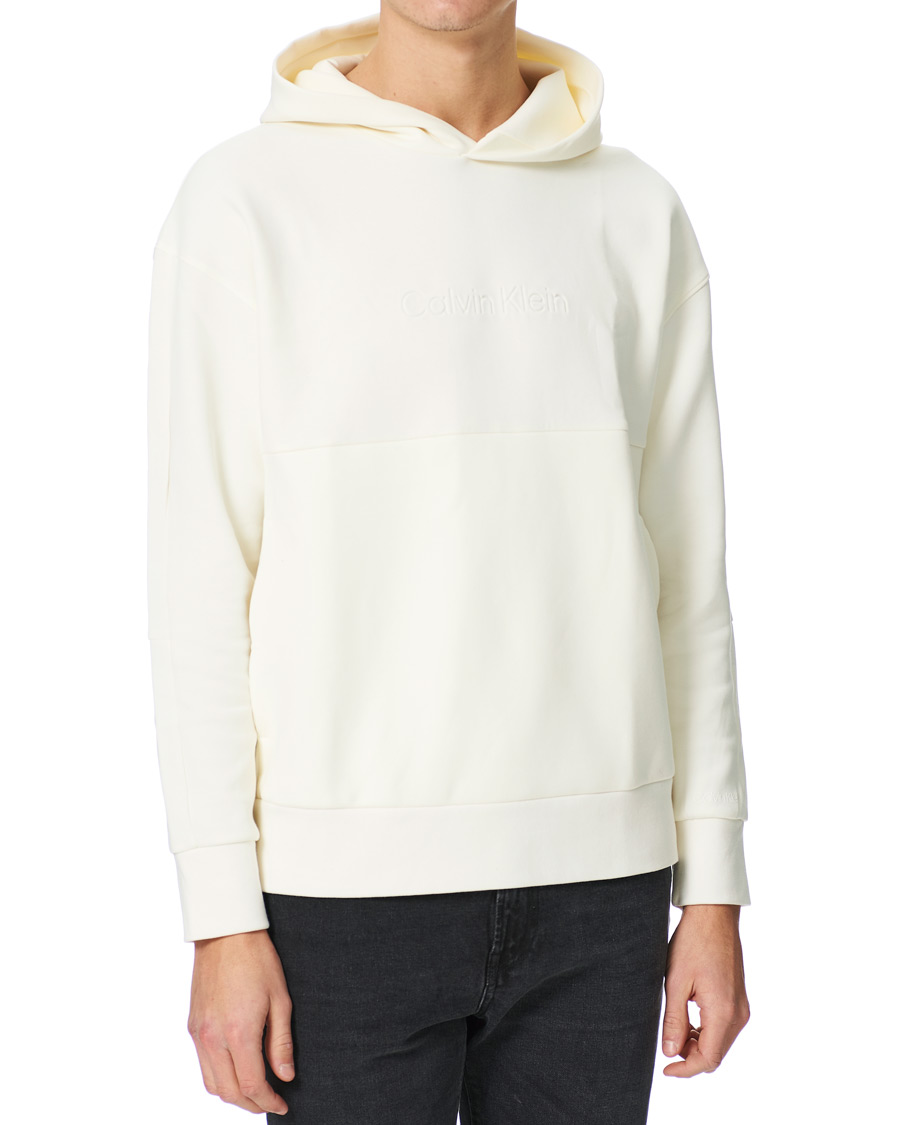 Heren | Truien | Calvin Klein | Comfort Debossed Logo Hoodie White
