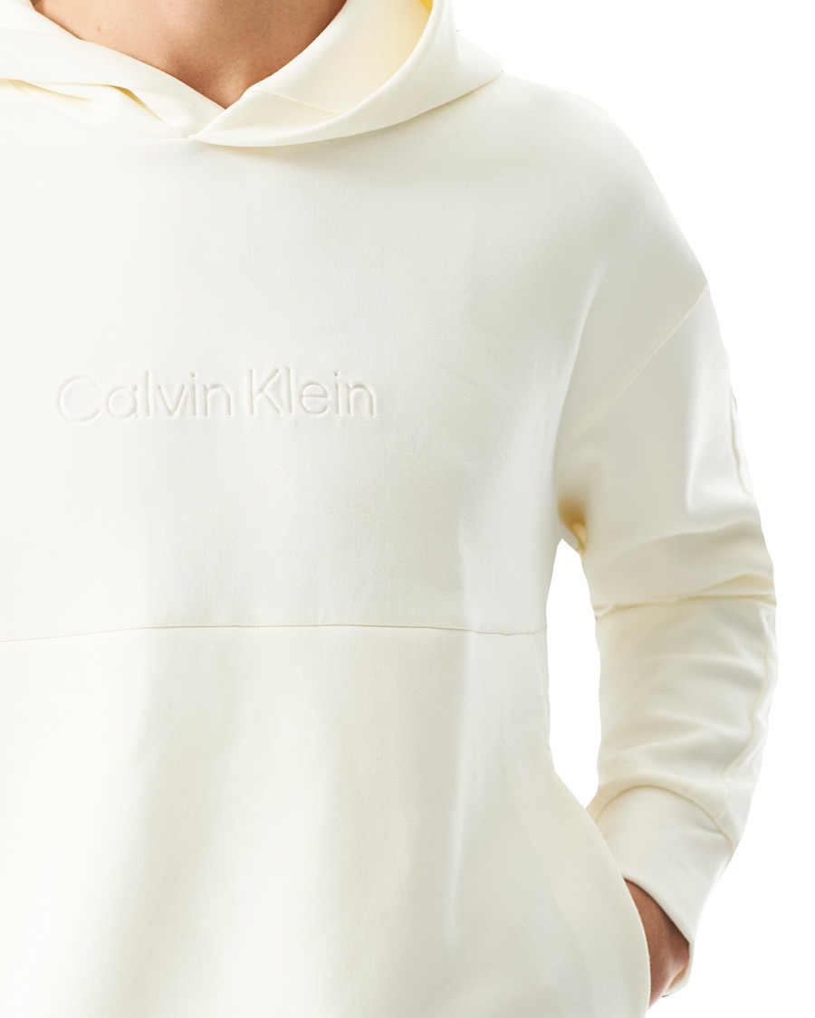 Heren | Truien | Calvin Klein | Comfort Debossed Logo Hoodie White