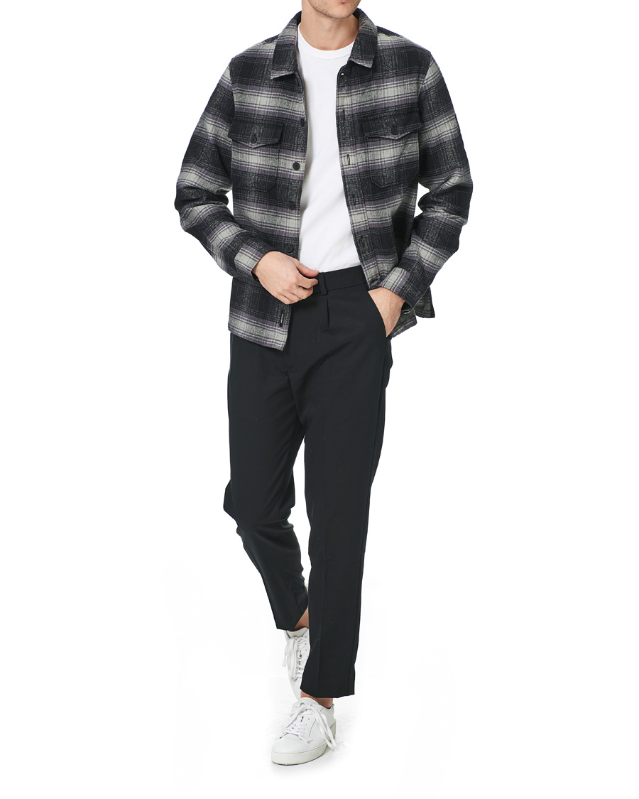 Heren | Overhemden | Calvin Klein | Cotton Check Overshirt Black/Grey
