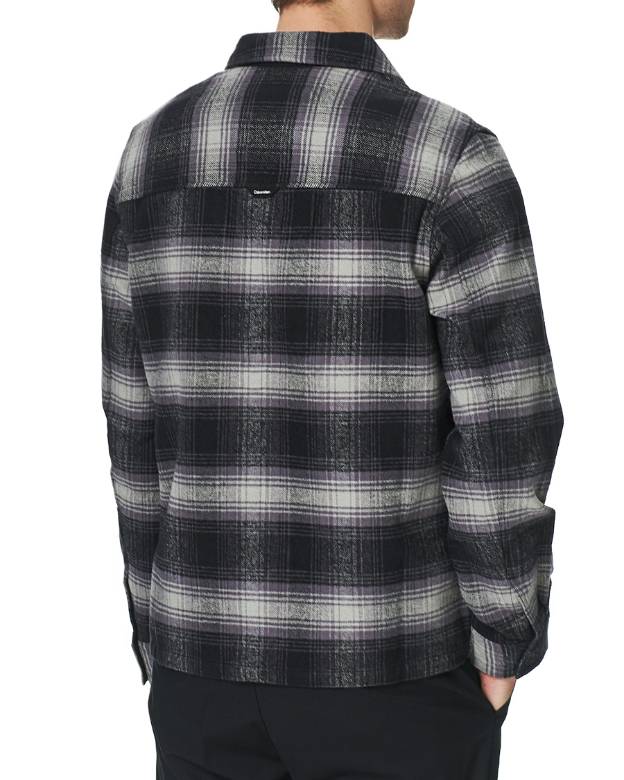 Heren | Overhemden | Calvin Klein | Cotton Check Overshirt Black/Grey