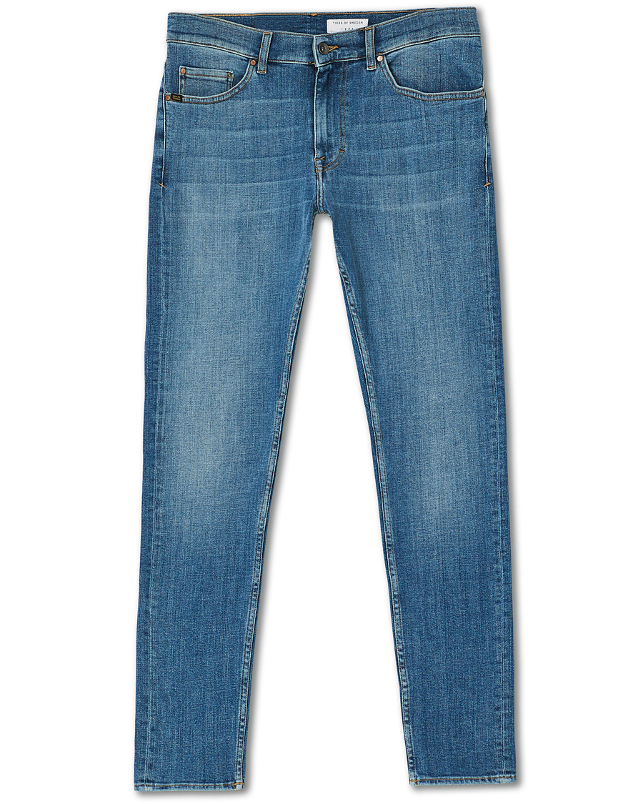 Heren | Jeans | Tiger of Sweden | Evolve Cotton Jeans Medium Blue