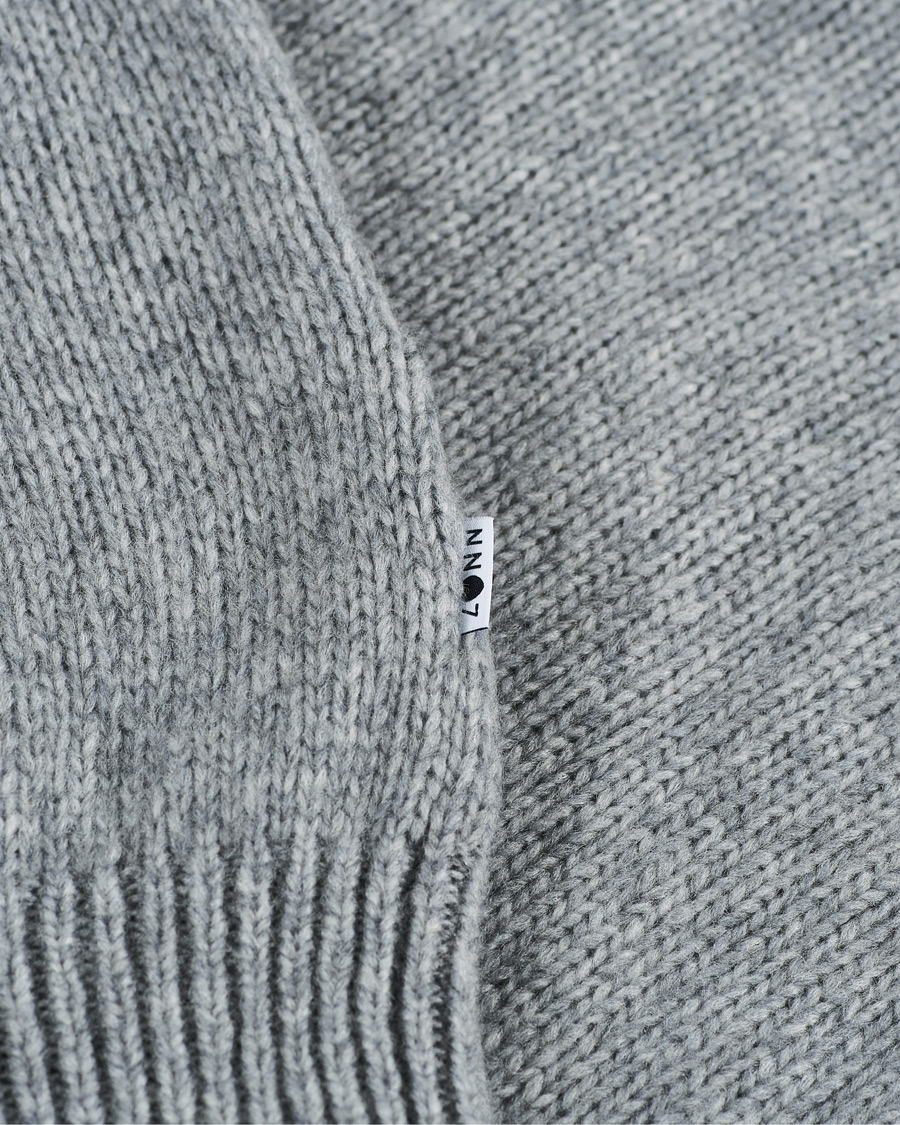 Heren | Truien | NN07 | Nick Knitted Merino Mock Neck Grey Mel