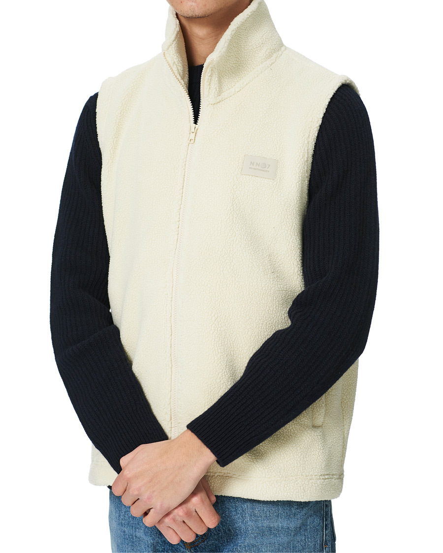 Heren | Truien | NN07 | Nil Recycled Fleece Vest Ecru
