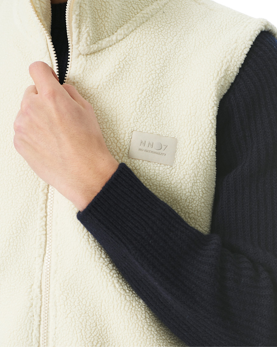 Heren | Truien | NN07 | Nil Recycled Fleece Vest Ecru