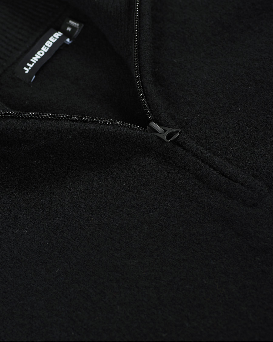 Heren | Truien | J.Lindeberg | Cohen Yak Blend Quater Zip Black