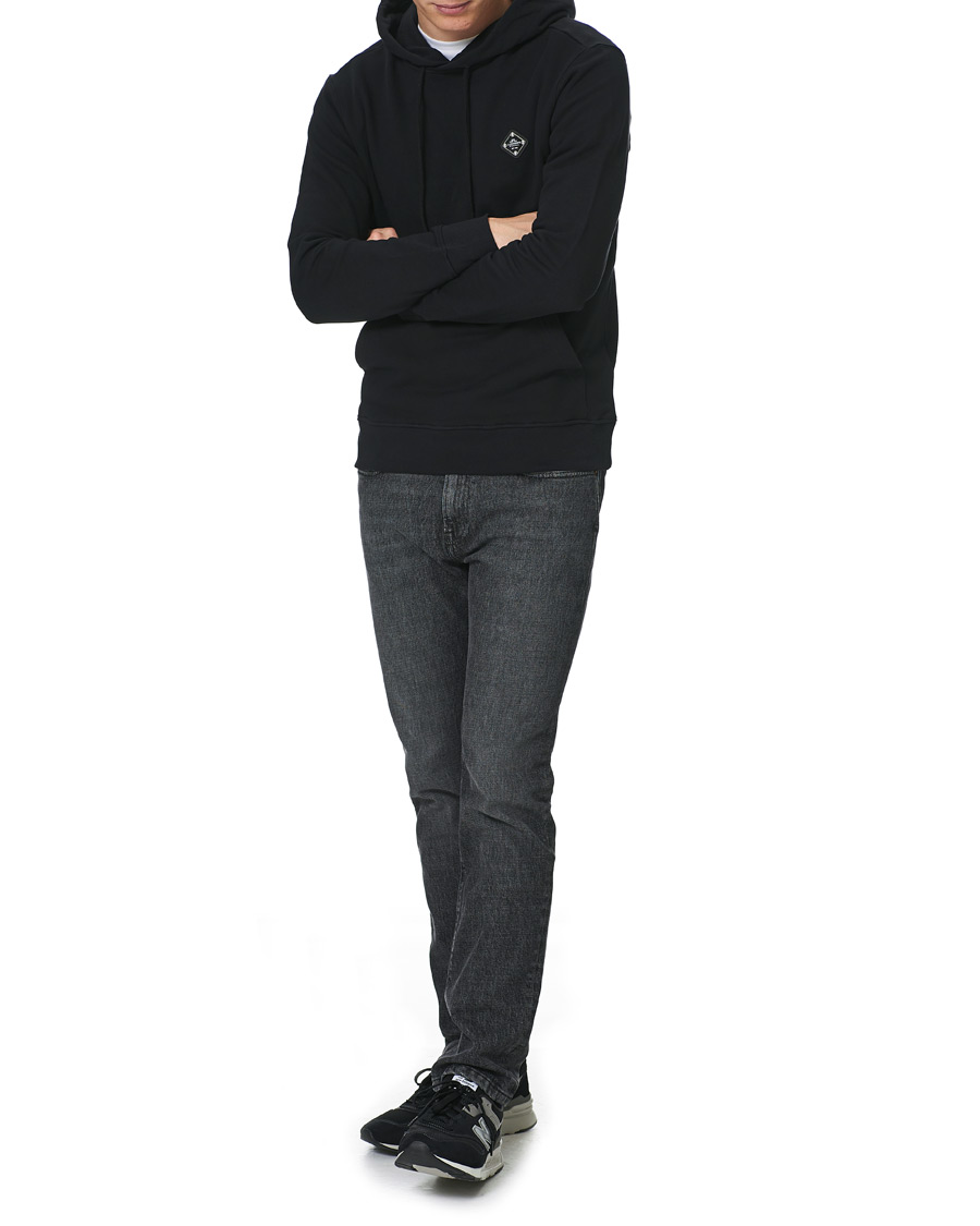 Heren | Truien | J.Lindeberg | Throw Patch Cotton Hoodie Black