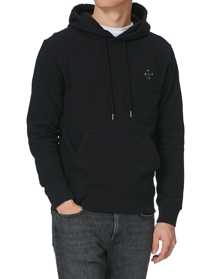Heren | Truien | J.Lindeberg | Throw Patch Cotton Hoodie Black