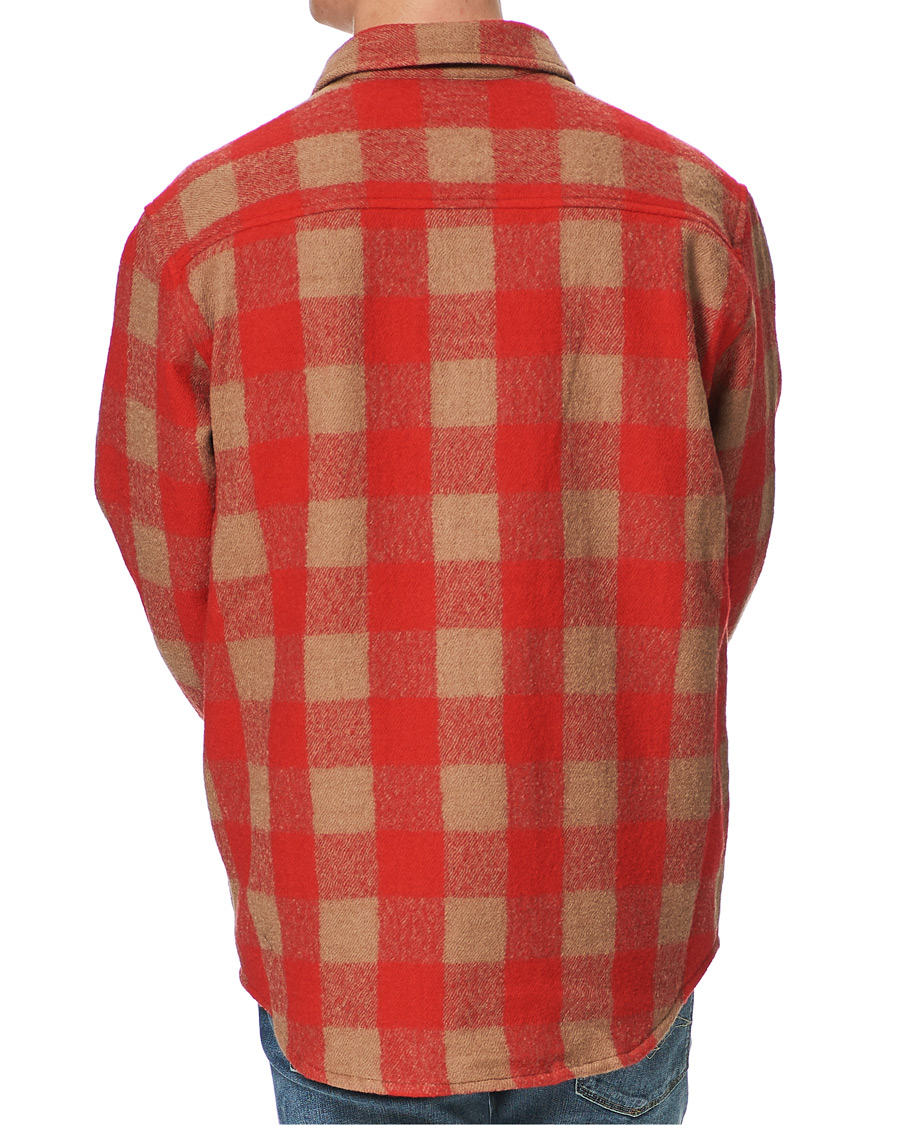 Heren | Overhemden | J.Lindeberg | Gingham Wool Loose Fit Overshirt Red Bell