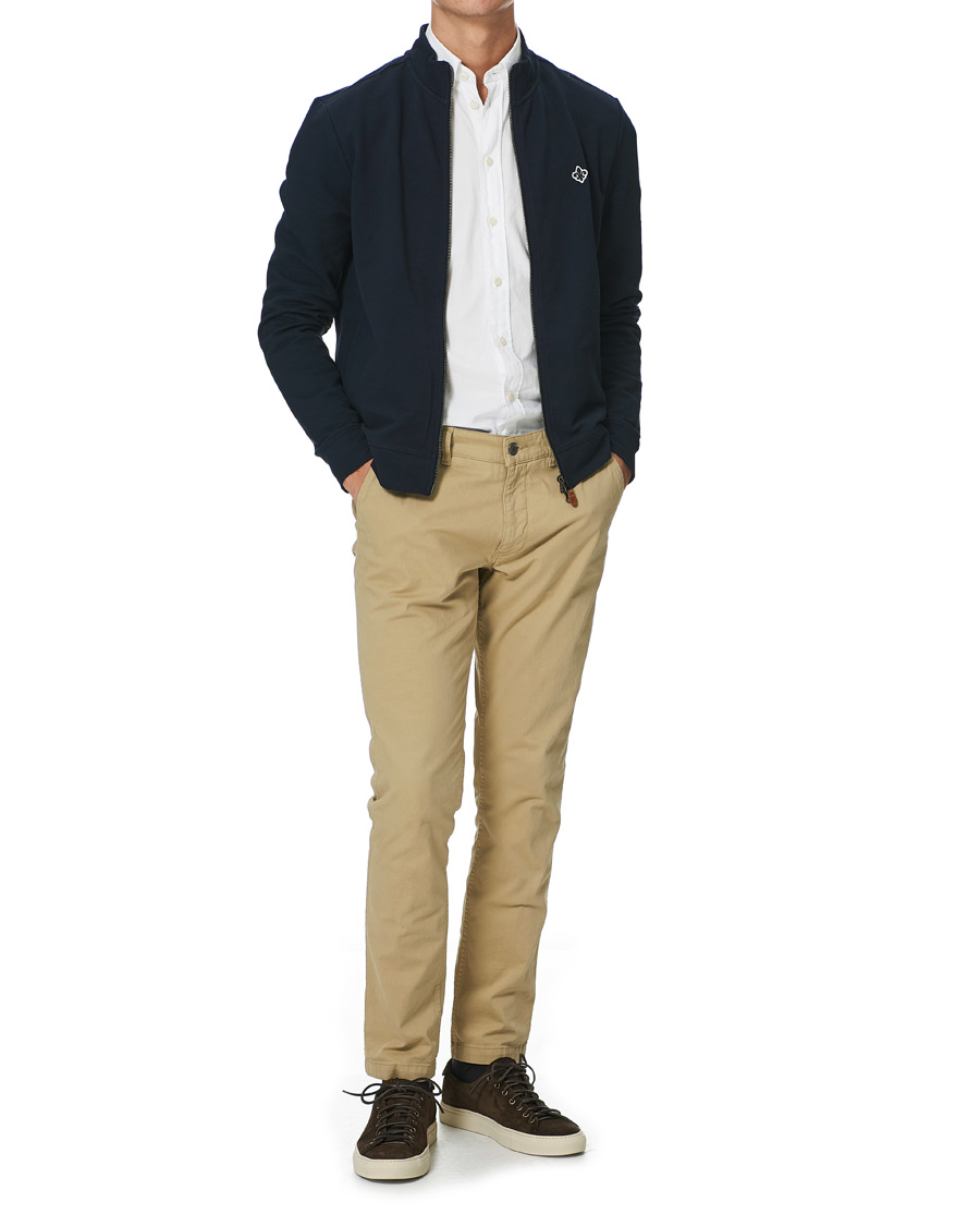 Heren | Truien | Morris | Nyle Cotton Full Zip Old Blue