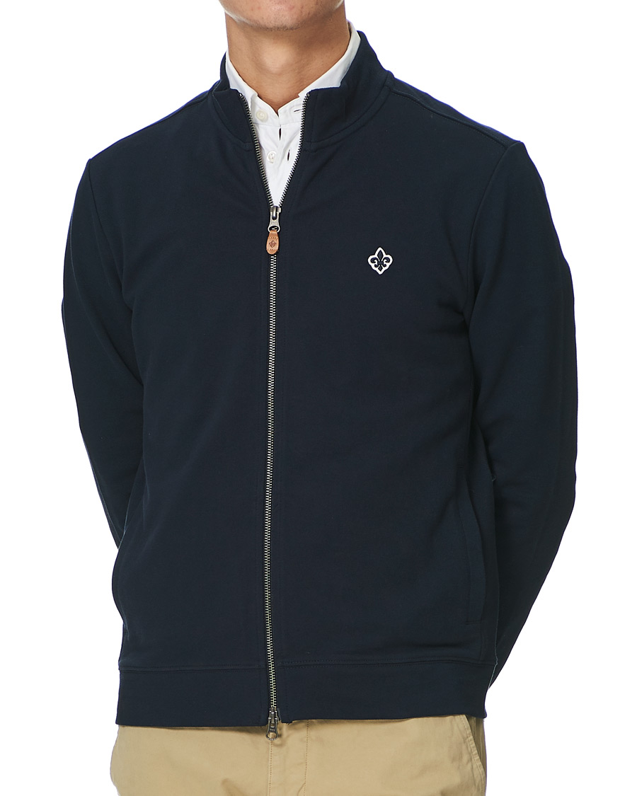 Heren | Truien | Morris | Nyle Cotton Full Zip Old Blue