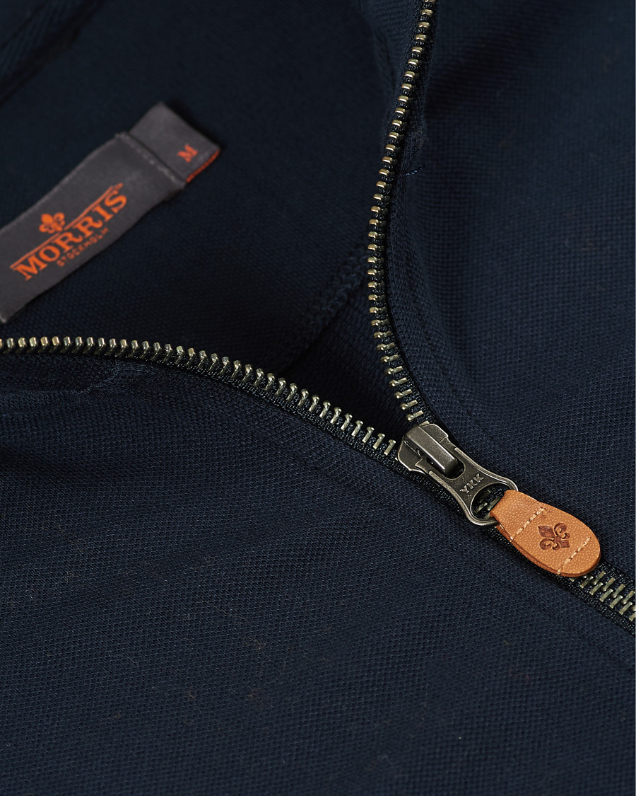 Heren | Truien | Morris | Nyle Cotton Full Zip Old Blue