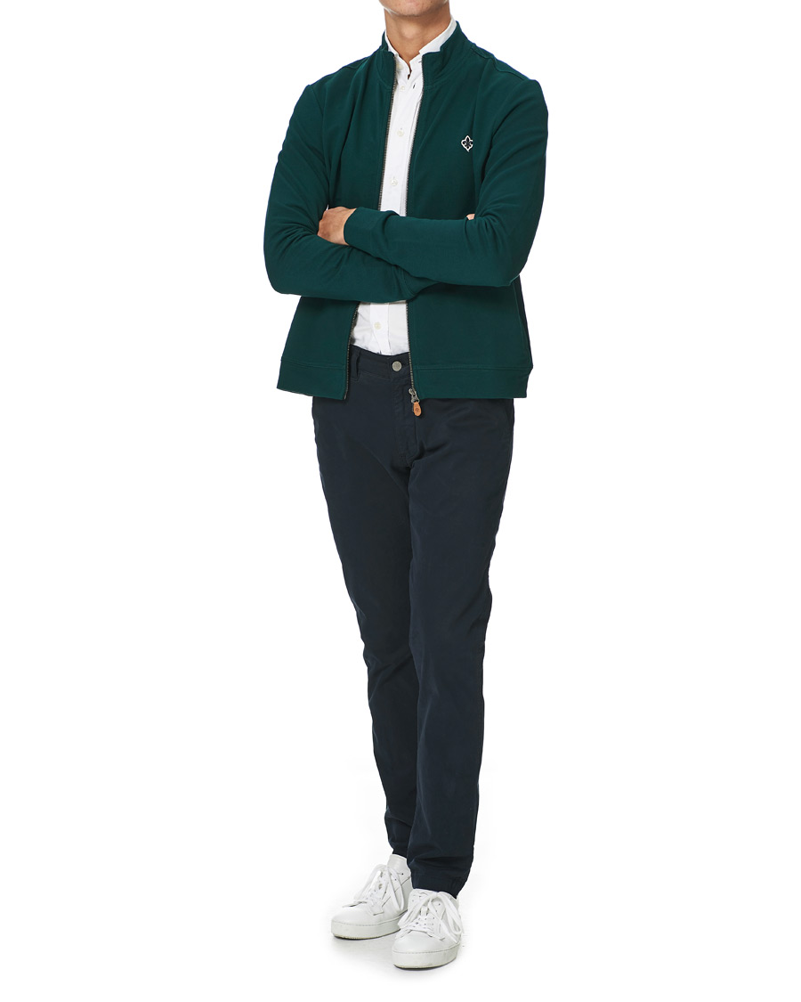 Heren | Truien | Morris | Nyle Cotton Full Zip Green